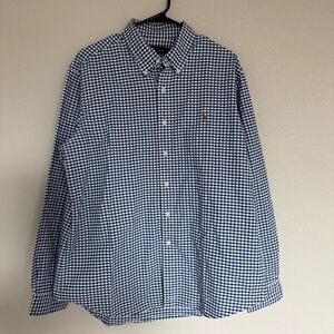 Ralph Lauren Classic Fit Gingham Oxford Shirt Royal Gingham Button Down Pony XL